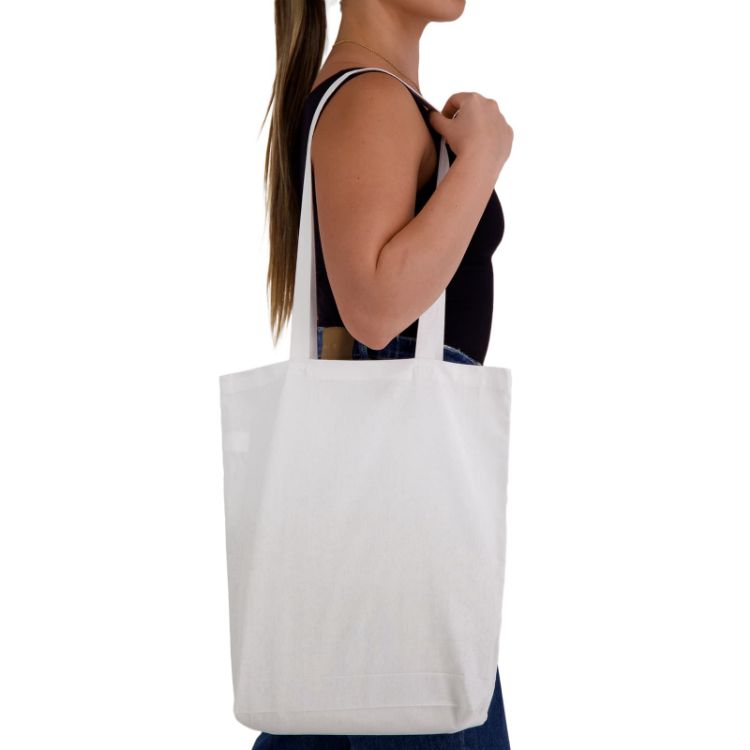Picture of Coloured Cotton Long Handle Bag