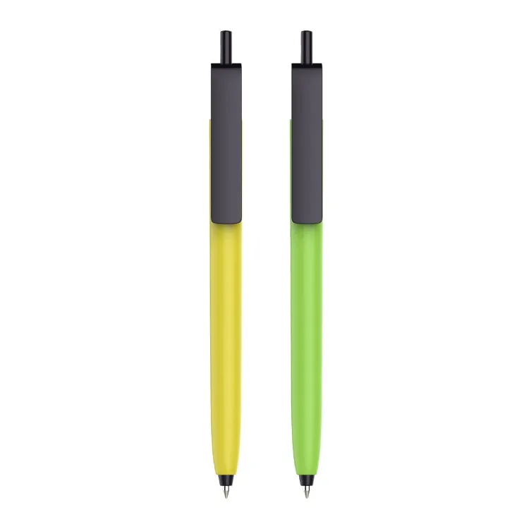 Picture of Push Button Pen - Colour Barrel with Black Cap
