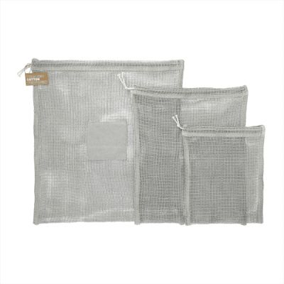 Show details for Recycled Cotton Mesh Cinch Pouch Set Picture of Recycled Cotton Mesh Cinch Pouch Set