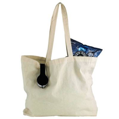 Show details for Natural Cotton Shopper Tote Picture of Natural Cotton Shopper Tote