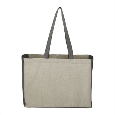 Show details for Recycled Cotton Contrast Side Shopper Tote 18L Picture of Recycled Cotton Contrast Side Shopper Tote 18L