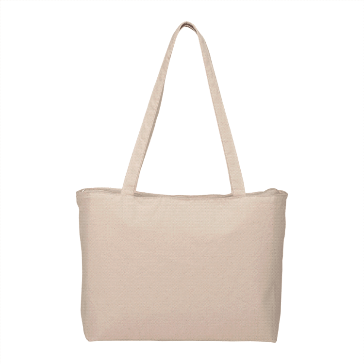 Picture of Zippered Cotton Canvas Shopper Tote