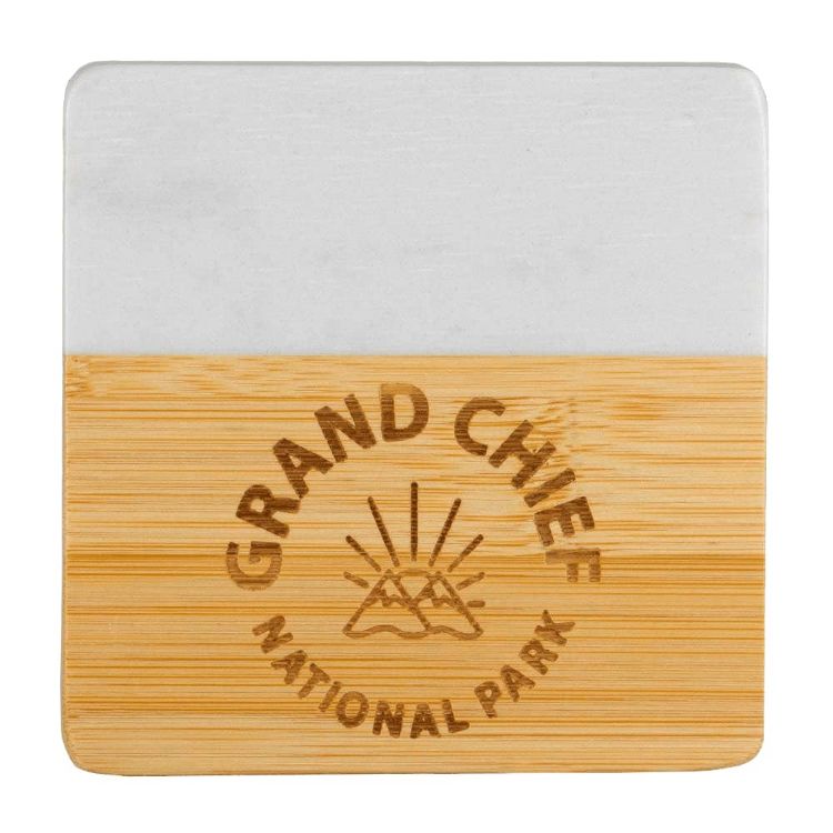 Picture of Marble & Bamboo Coaster