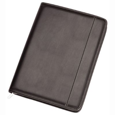 Show details for Two Tone A4 Imitation Leather Zip Compendium Picture of Two Tone A4 Imitation Leather Zip Compendium