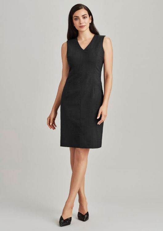 Picture of Womens Comfort Wool Stretch Sleeveless V-Neck Dress