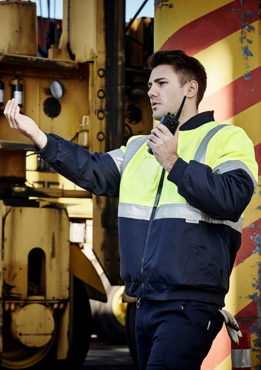 Picture of Mens Hi Vis Quilted Flying Jacket