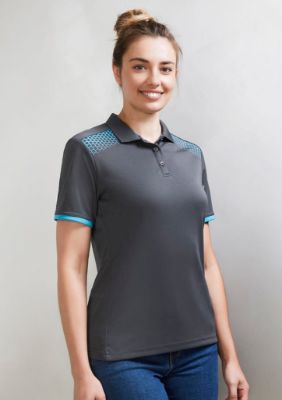 Show details for Womens Galaxy Short Sleeve Polo Picture of Womens Galaxy Short Sleeve Polo