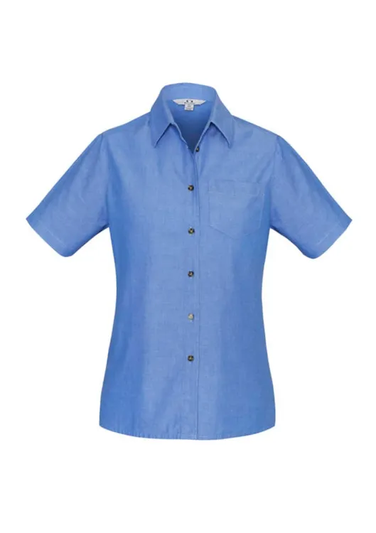 Picture of Womens Chambray Short Sleeve Shirt