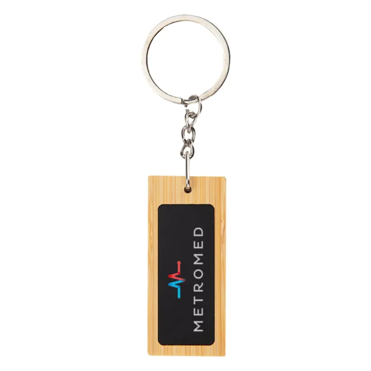 Picture of Mirage Rectangular Bamboo Keyring