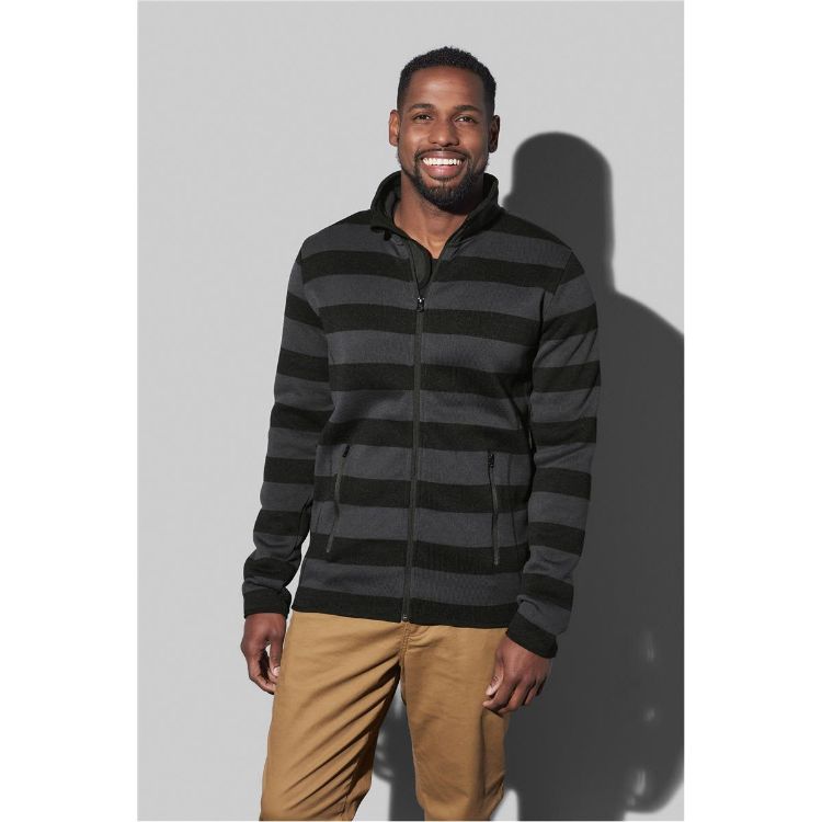 Picture of Men's Active Striped Fleece Jacket