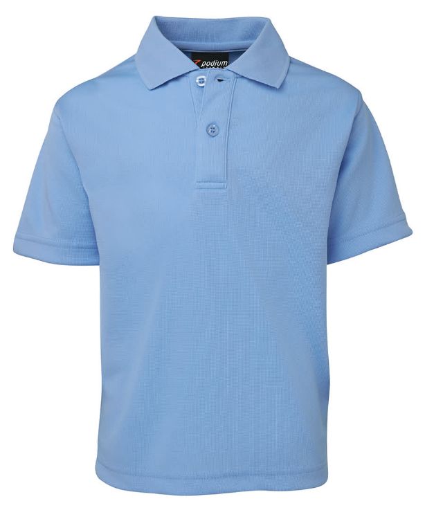 Picture of Podium Kids S/S Poly Polo White