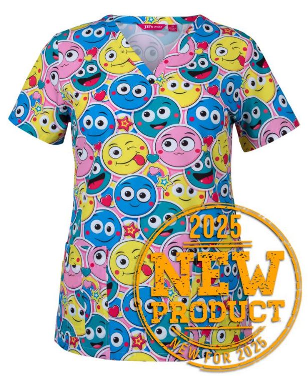 Picture of JB's Ladies Scrub Top Printed