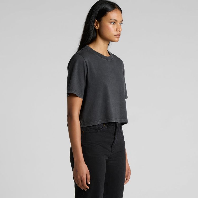 Picture of Wo's Stone Wash Heavy Crop Tee