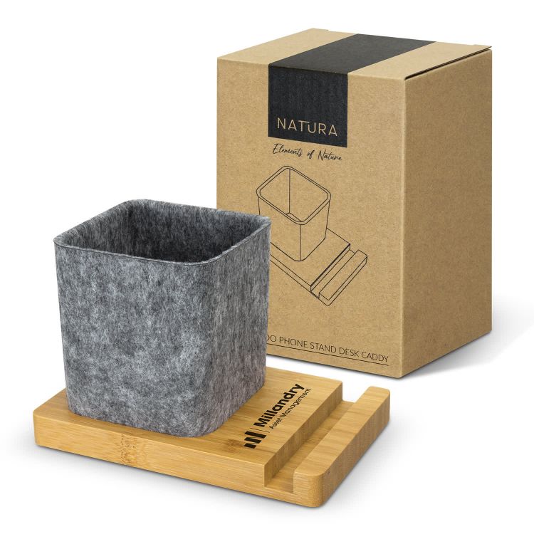 Picture of NATURA Bamboo Phone Stand Desk Caddy