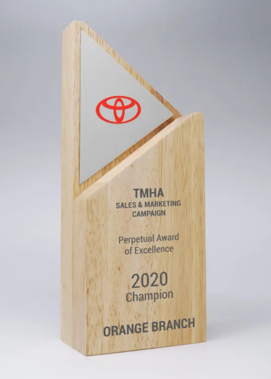 Picture of Arrow Wood Award with Mirror Silver Printed Plate