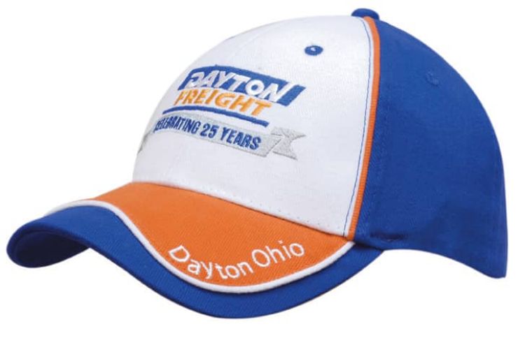 Picture of Brushed Heavy Cotton Cap with Indent Peak and Contrasting Piping