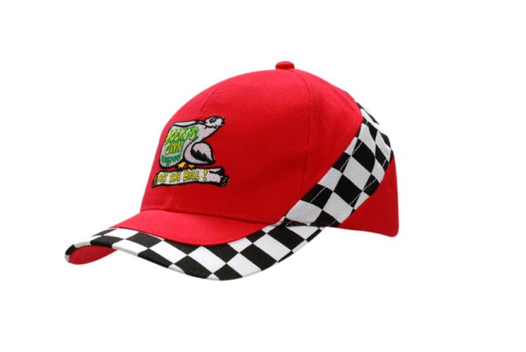 Picture of Brushed Heavy Cotton Cap with Printed Check Inserts on Crown & Peak