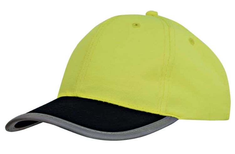 Picture of Luminescent Safety Cap with Reflective Trim