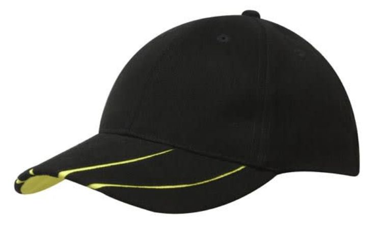 Picture of Brushed Heavy Cotton Cap with Hi-Vis Laminated Two-Tone Peak