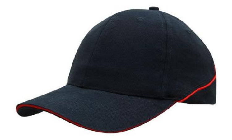 Picture of Brushed Heavy Cotton Cap with Crown Piping and Sandwich