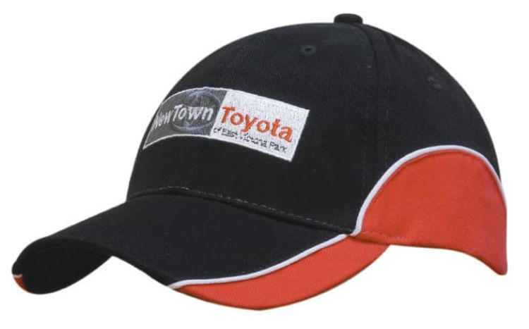 Picture of Brushed Heavy Cotton Cap with Peak & Crown Trimmed Inserts