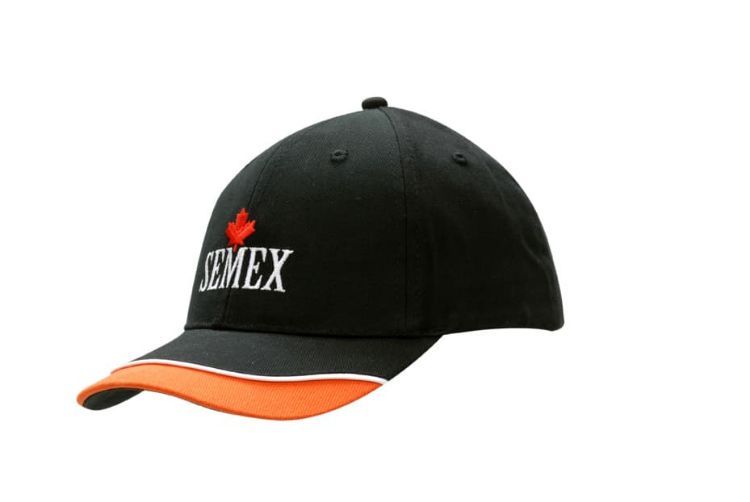 Picture of Brushed Heavy Cotton Cap with Trim & Piping on Peak