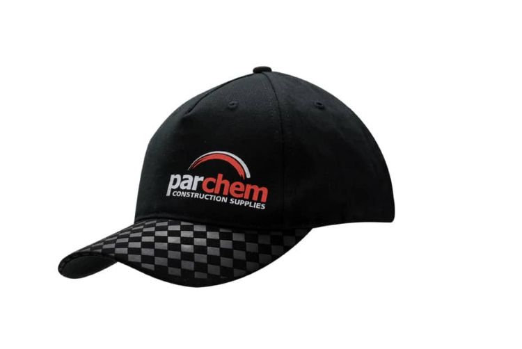 Picture of Brushed Heavy Cotton Cap with Check Embossed Nubuck Peak