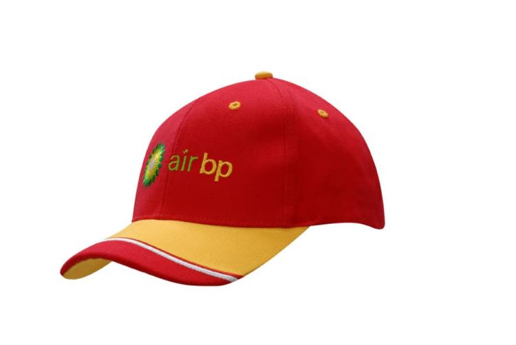 Picture of Brushed Heavy Cotton Cap with Fabric Insert & Embroidery on Peak