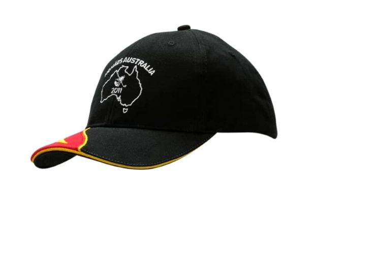 Picture of Brushed Heavy Cotton Cap with Fabric Insert & Embroidery on Peak with Sandwich Trim