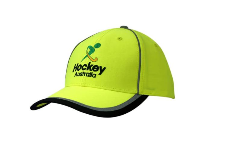 Picture of Luminescent Safety Cap with Reflective Piping/Stripes on Crown & Peak