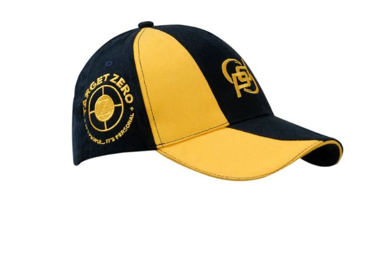 Picture of Brushed Heavy Cotton Cap with Sandwich Trim and Fabric Insert on Crown & Peak