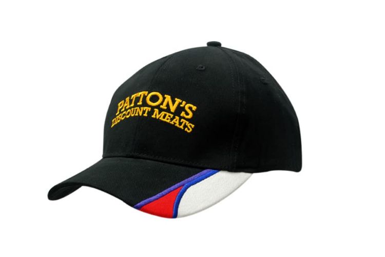 Picture of Brushed Heavy Cotton Cap with Peak Inserts & Embroidery