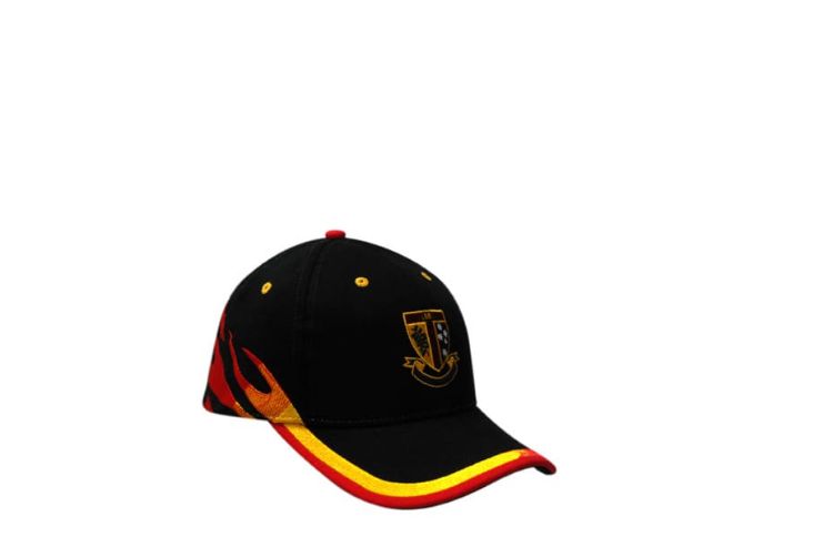 Picture of Brushed Heavy Cotton Cap with Flame Embroidery on Crown & Peak