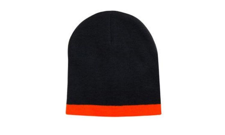 Picture of Roll Down Two Tone Acrylic Beanie