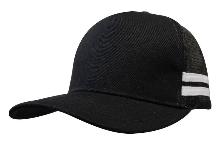 Picture of American Premium Twill/Mesh Deep Fit Trucker Cap with Stripes